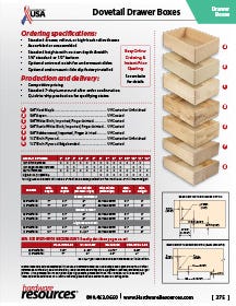 Material Specifications for Drawer Boxes
