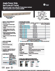 Angle Power Strip Standard & Custom Options