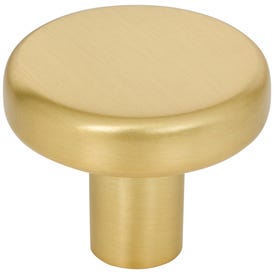 1-1/4" Diameter Brushed Gold Gibson Cabinet Knob