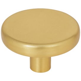 1-5/8" Diameter Brushed Gold Gibson Cabinet Knob
