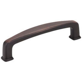 96 mm Center-to-Center Brushed Oil Rubbed Bronze Square Milan 1 Cabinet Pull