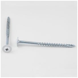 #10 x 3" White Square/Phillips Drive Type 17 Coarse Thread Standard Round Washer Head Screw Sold by the Keg