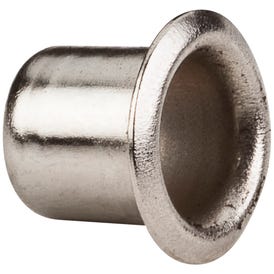 Bright Nickel 1/4" Grommet for 7 mm Hole - Priced and Sold by the Thousand. Order 1 for 1,000 Pieces