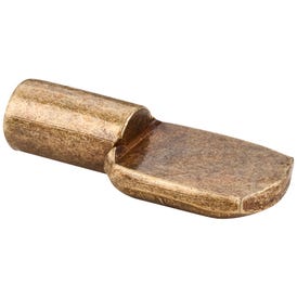 Antique Brass 5 mm Pin Spoon Shelf Support - Priced and Sold by the Thousand. Order 1 for 1,000 Pieces