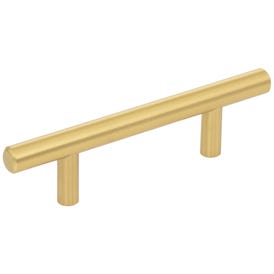 3" Center-to-Center Brushed Gold Naples Cabinet Bar Pull