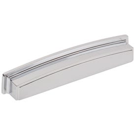 160 mm Center-to-Center Polished Chrome Square Renzo Cabinet Cup Pull