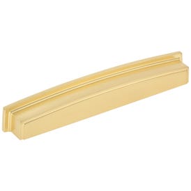 192 mm Center-to-Center Brushed Gold Square Renzo Cabinet Cup Pull
