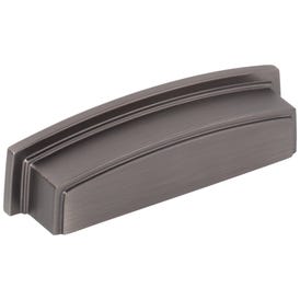 96 mm Center-to-Center Brushed Pewter Square Renzo Cabinet Cup Pull