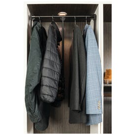 Polished Chrome Soft-close Expandable Wardrobe Lift for 25-1/2" - 35" Openings