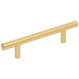 96 mm Center-to-Center Brushed Gold Naples Cabinet Bar Pull