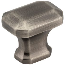1-1/4" Overall Length Brushed Pewter Emerald Ella Cabinet Knob