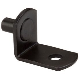 Black 5 mm Pin Angled Shelf Support with 3/4" Arm and 1/8" Hole - Priced and Sold by the Thousand. Order 1 for 1,000 Pieces