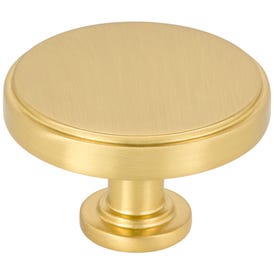 1-3/4" Diameter Brushed Gold Richard Cabinet Knob