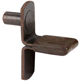 Antique Copper 1/4" Pin Shelf Support with 7/8" Arm and Brown Sleeve - Priced and Sold by the Thousand