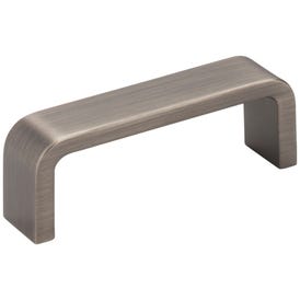 3" Center-to-Center Brushed Pewter Square Asher Cabinet Pull