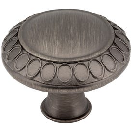 1-3/8" Overall Length  Brushed Pewter Symphony Cabinet Knob