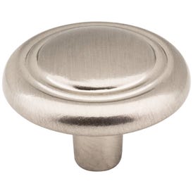 1-1/4" Diameter Satin Nickel Button Vienna Cabinet Mushroom Knob