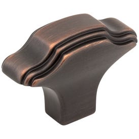 1-11/16" Overall Length Brushed Oil Rubbed Bronze Oblong Maybeck Cabinet Knob