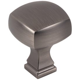 1-1/8" Overall Length Brushed Pewter Square Audrey Cabinet Knob
