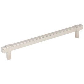 192 mm Center-to-Center Polished Nickel Square Zane Cabinet Pull