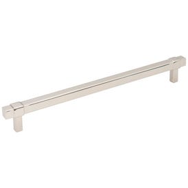 224 mm Center-to-Center Polished Nickel Square Zane Cabinet Pull
