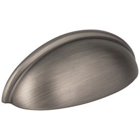 3" Center-to-Center Brushed Pewter Florence Cabinet Cup Pull