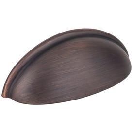 3" Center-to-Center Brushed Oil Rubbed Bronze Florence Cabinet Cup Pull