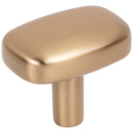 1-1/2" Rounded Rectangle Overall Length Satin Bronze Loxley Cabinet Knob