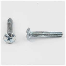 8-32 x 1" Zinc Plated Phillips Slotted Combo Drive Truss Head Machine Screw Sold by the Box (1,500). Order 1.5 for a box of 1,500 screws