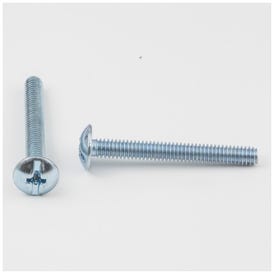 8-32 x 1-3/8" Zinc Plated Phillips Slotted Combo Drive Truss Head Machine Screw Sold by the Box. Order 1 for a Box of 1,000 Screws