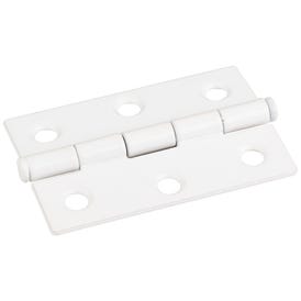 Bright White 2-1/2" x 1-11/16" Single Full Swaged Butt Hinge