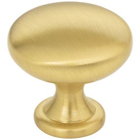 1-3/16" Diameter Brushed Gold Madison Cabinet Mushroom Knob