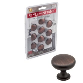 1-3/16" Diameter Brushed Oil Rubbed Bronze Madison Retail Packaged Cabinet Mushroom Knob