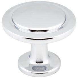 1-1/4" Diameter Polished Chrome Round Button Gatsby Cabinet Knob