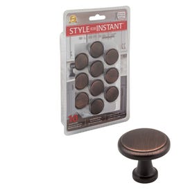 1-3/16" Diameter Brushed Oil Rubbed Bronze Round Kenner Retail Packaged Cabinet Knob