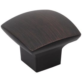 1-3/16" Overall Length Brushed Oil Rubbed Bronze Square Sonoma Cabinet Knob