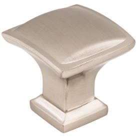 1-1/4" Overall Length Satin Nickel Square Annadale Cabinet Knob
