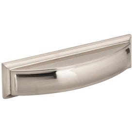 96 mm Center-to-Center Satin Nickel Square Annadale Cabinet Cup Pull