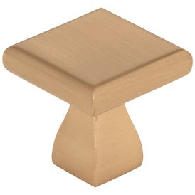 1" Overall Length Satin Bronze Square Hadly Cabinet Knob