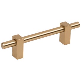 96 mm Center-to-Center Satin Bronze Larkin Cabinet Bar Pull