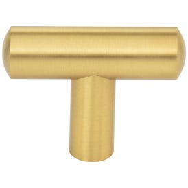 1-7/8" Overall Length Brushed Gold Key West Cabinet Bar Pull