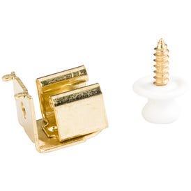 Button Catch Finish - Polished Brass Receiver