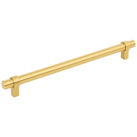224 mm Center-to-Center Brushed Gold Key Grande Cabinet Bar Pull