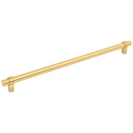 319 mm Center-to-Center Brushed Gold Key Grande Cabinet Bar Pull
