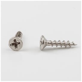 #5" x 5/8" Bright Nickel Phillips Drive Coarse Thread Flat Head Screw Sold by the Box. Order 7.5 for a Box of 7,500 Screws