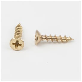 #5" x 5/8" Polished Brass Phillips Drive Coarse Thread Flat Head Screw Sold by the Box. Order 7.5 for a Box of 7,500 Screws