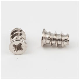 6.3 mm x 10.5 mm Nickel Plated Phillips Drive 7 mm Flat Head Euro Screw Sold by the Box