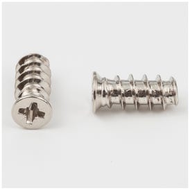 6.3 mm x 14.5 mm Nickel Plated Pozi Drive 7 mm Flat Head Euro Screw Sold by the Box (2,500). Order 2.5 for a box of 2,500 screws