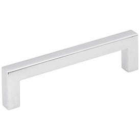 96 mm Center-to-Center Polished Chrome Square Stanton Cabinet Bar Pull