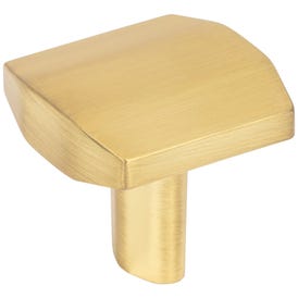 1-1/4"Overall Length Brushed Gold William Cabinet Knob